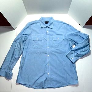 2XL Michael Kors blue long sleeve button up